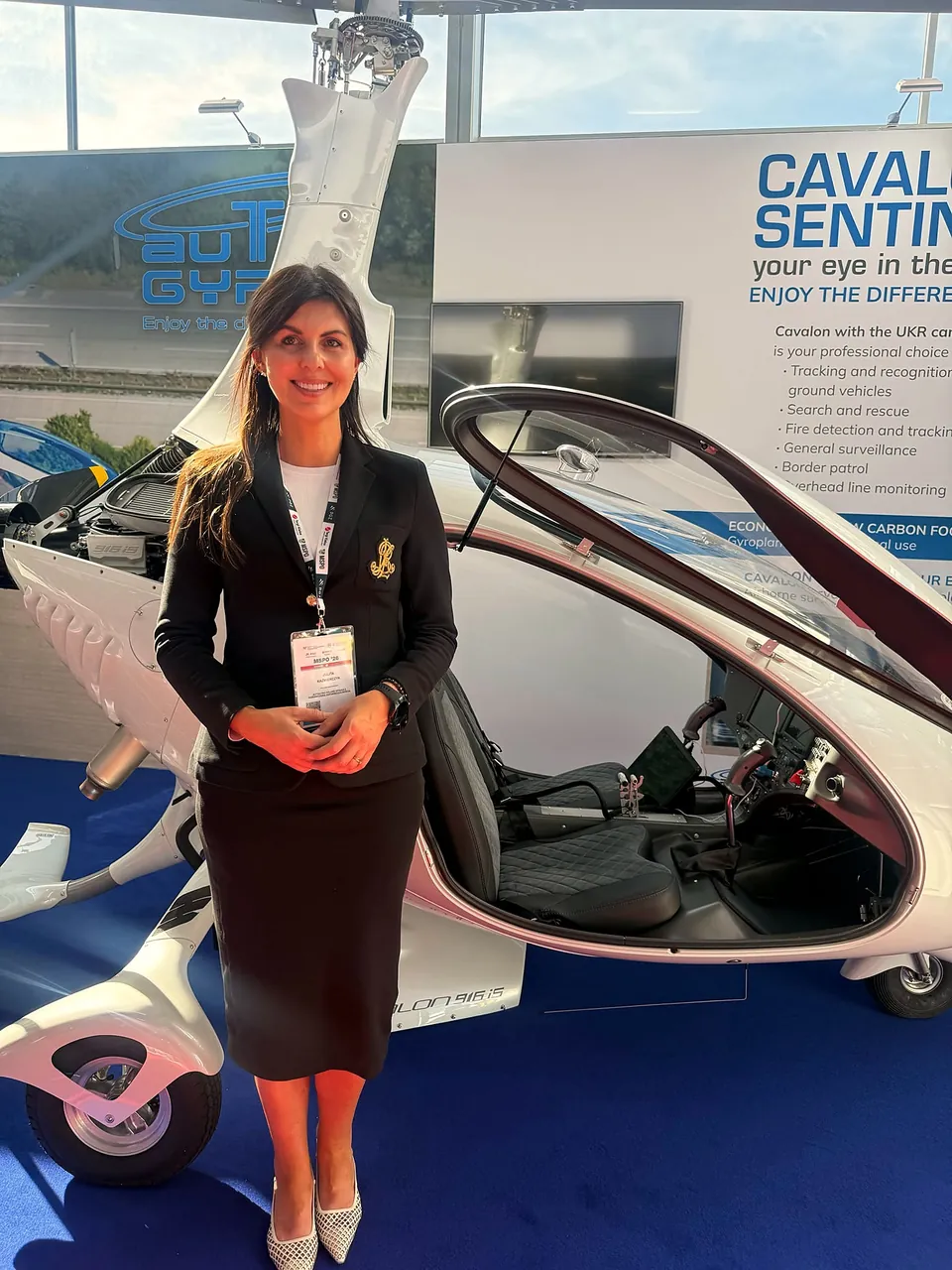 Presentation of the Cavalon Sentinel gyroplane on the AutoGyro Poland stand